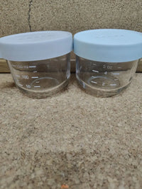 6 Recipientes de vidrio para porciones 150ml Beaba