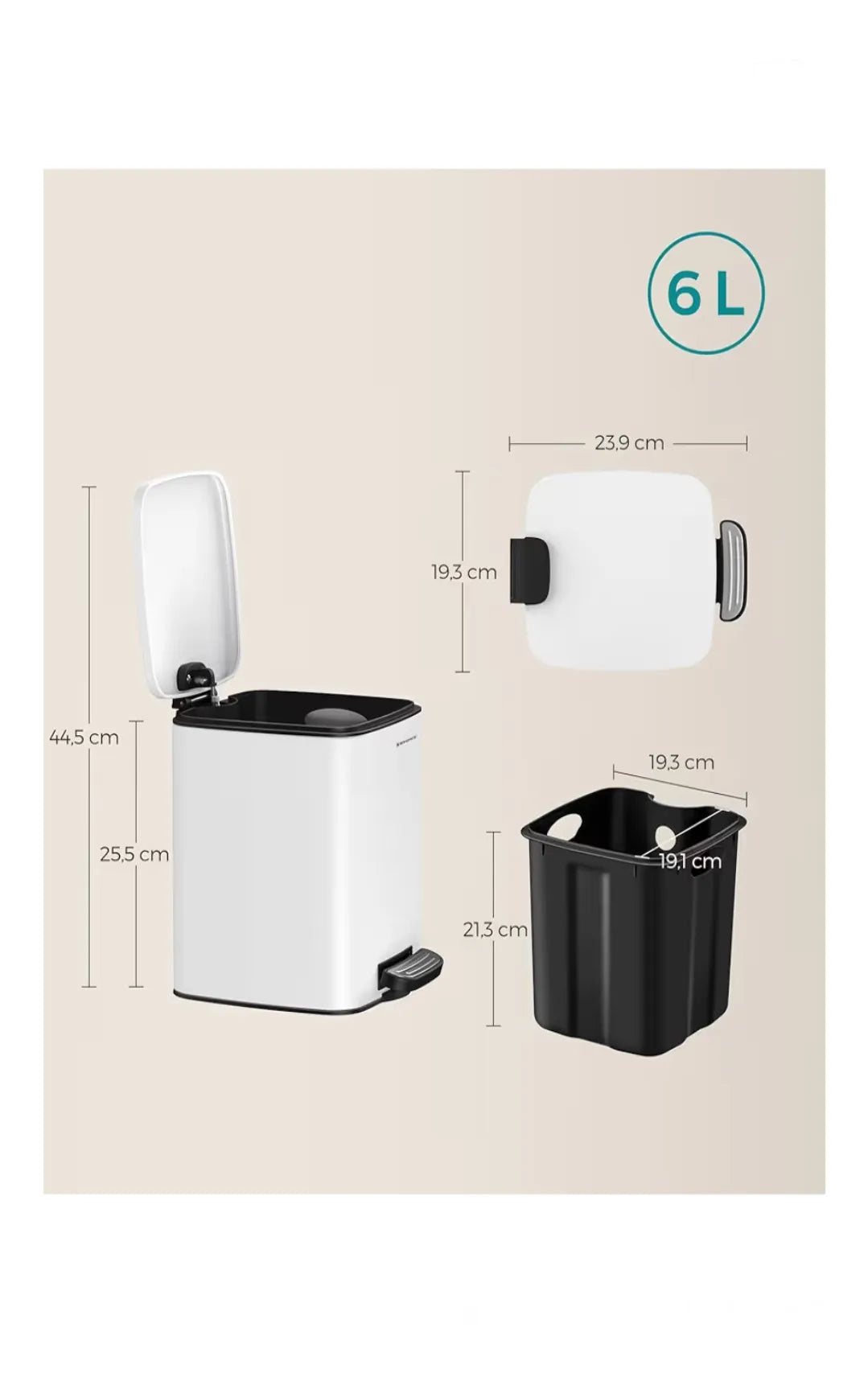 Cubo de Basura 6 L