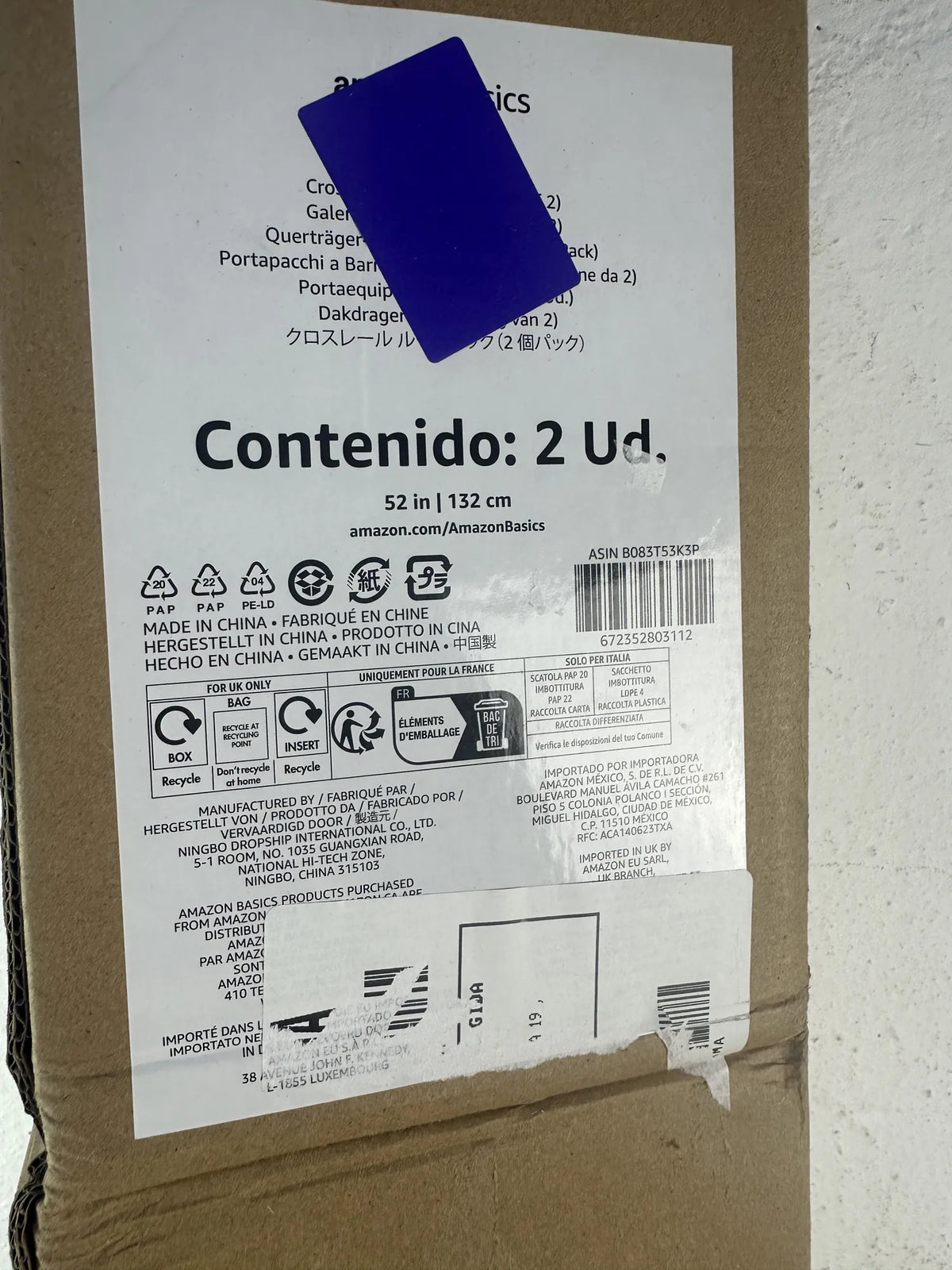 Portaequipajes Amazon Basics