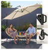 Parasol de brazo articulado beige