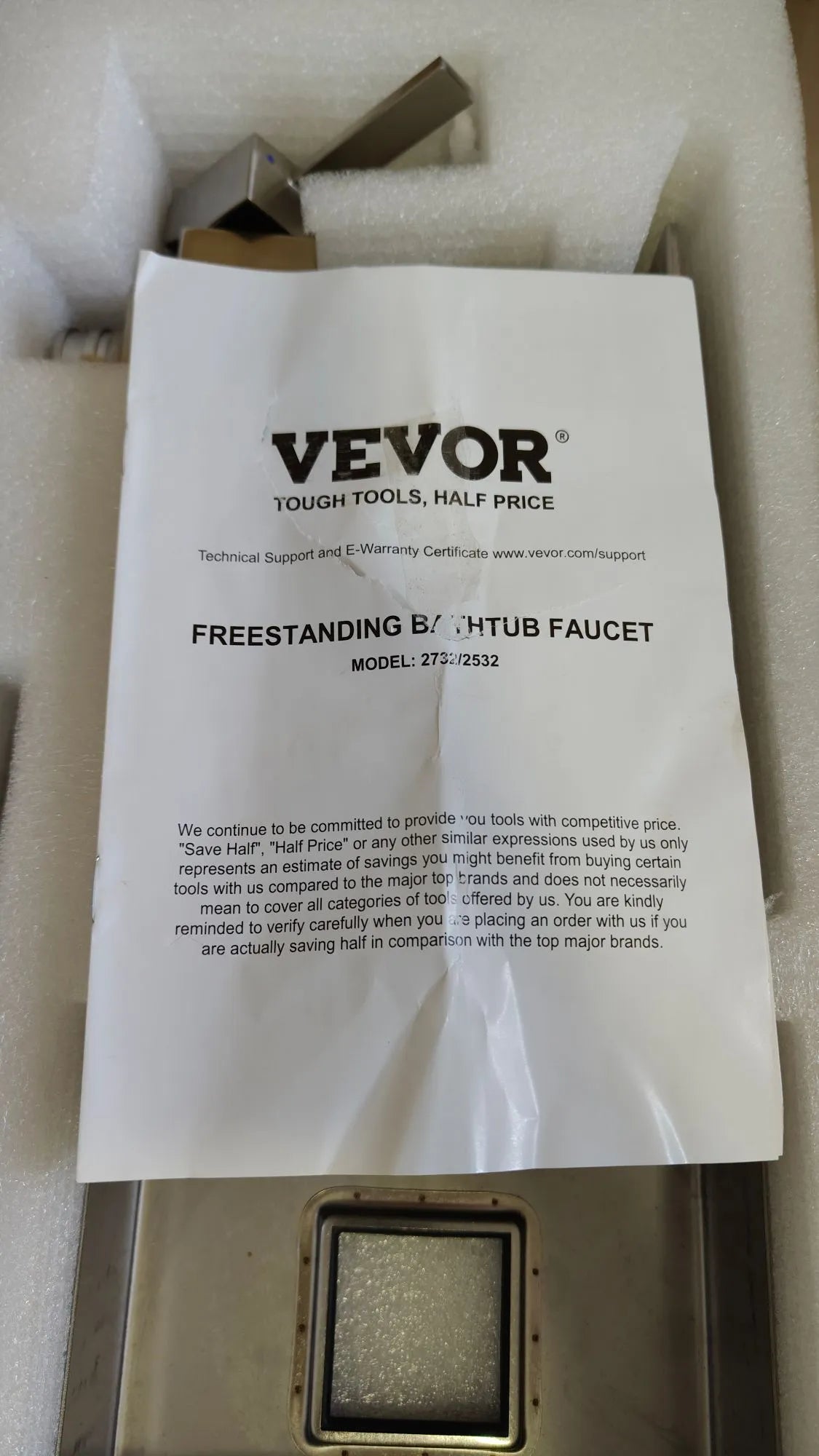Grifo para bañera exenta VEVOR