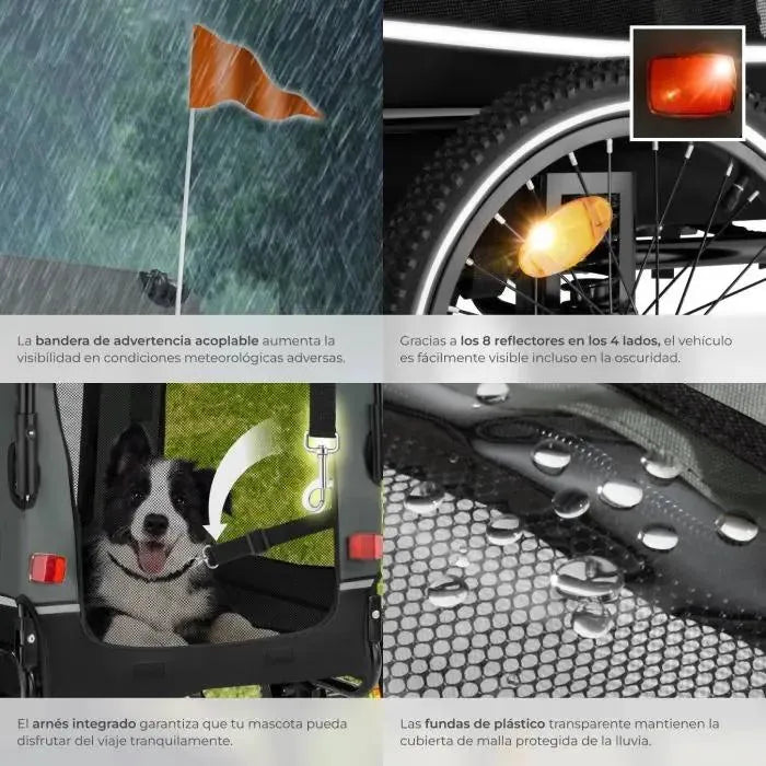 Remolque plegable para bicicleta