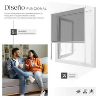 Mosquitera enrollable de aluminio 90 x 160 cm