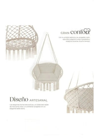 Silla colgante GRACIA beige