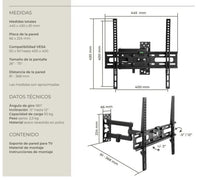 Soporte de pared para TV