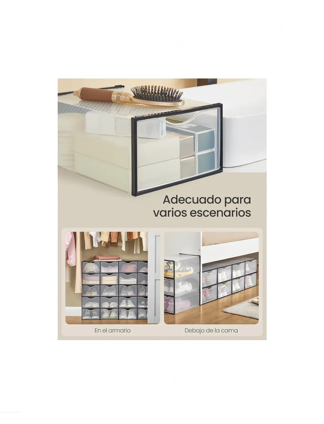 Cajas para Zapatos, Organizador de Zapatos de Plástico,