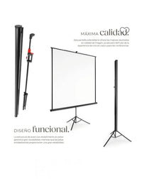pantalla con trípode 152x152cm