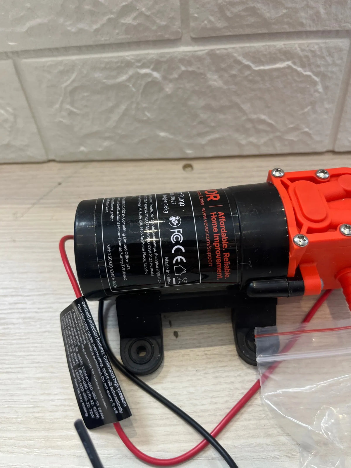 Bomba de Diafragma 12 V DC VEVOR