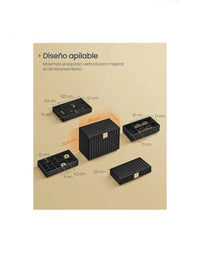 Joyero Apilable con Espejo, Organizador Joyero 4 Capas