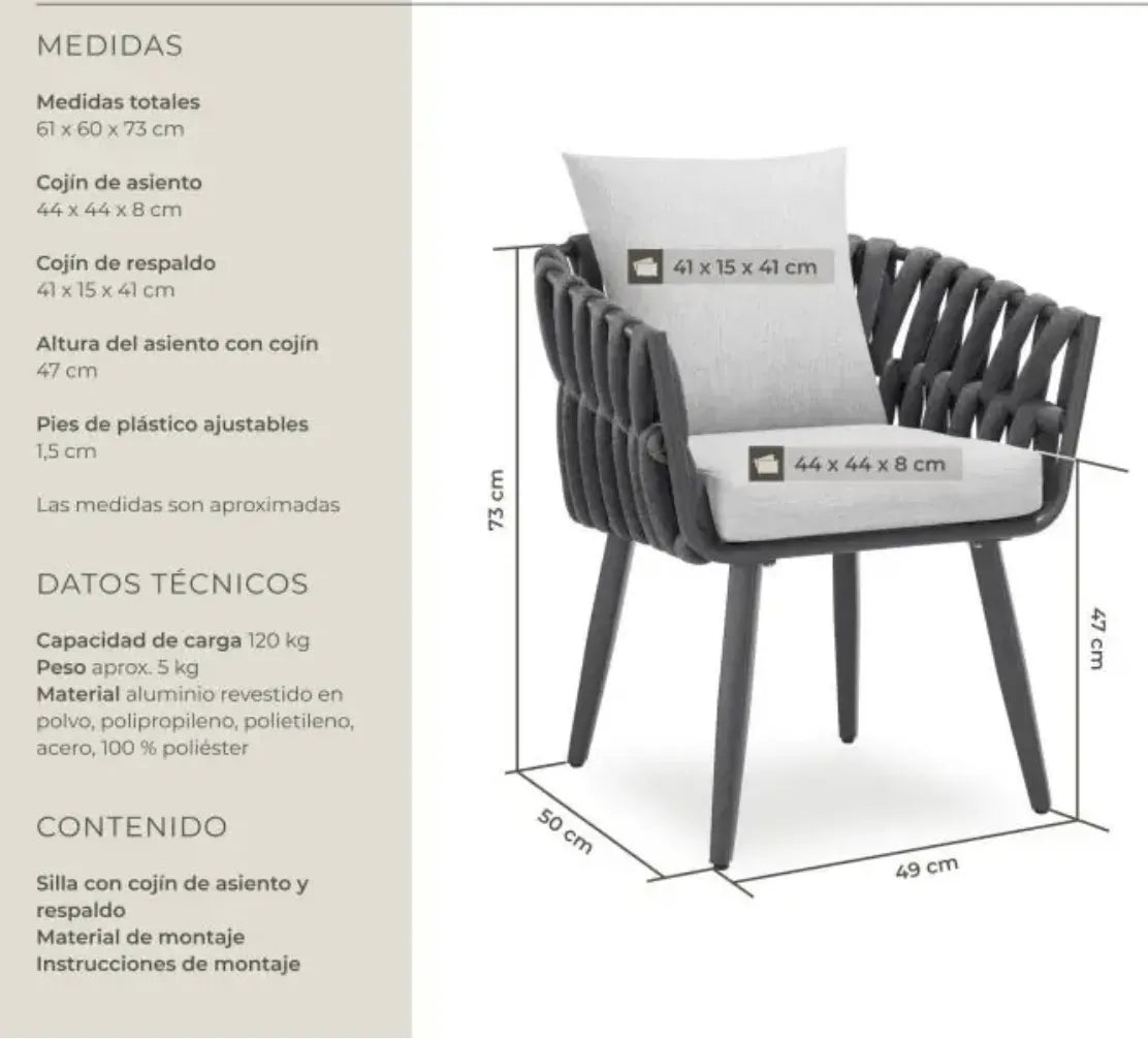 Silla de aluminio