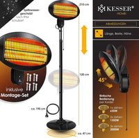 Calefactor radiante de 2000 vatios infrarrojos - Kesser