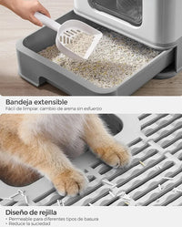 Arenero para gatos con bandeja extraíble