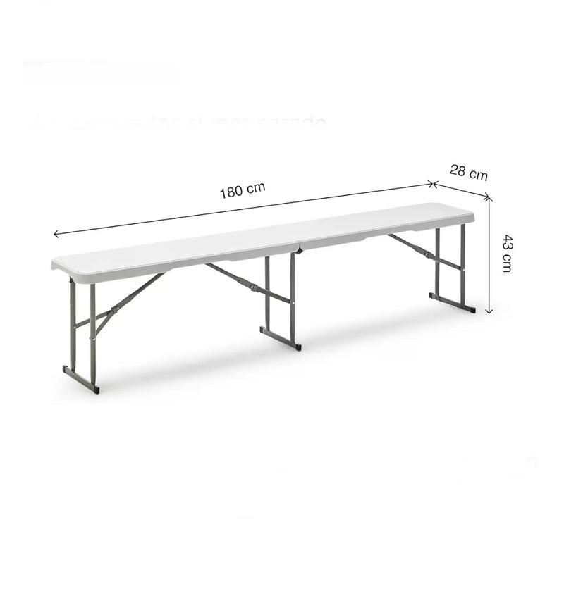 Banco Plegable Portátil Multifuncional, 180x28x43cm