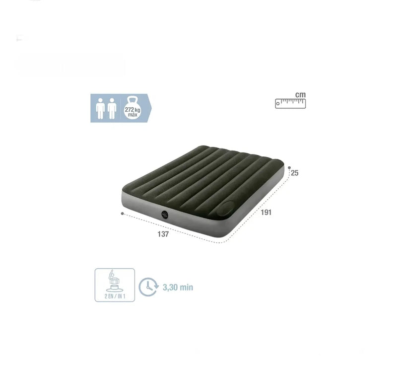 Colchón Inflable con Hinchador Integrado - INTEX