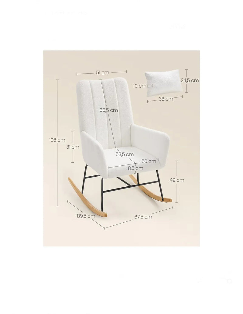 Silla Mecedora, con Reposabrazos, Reclinable