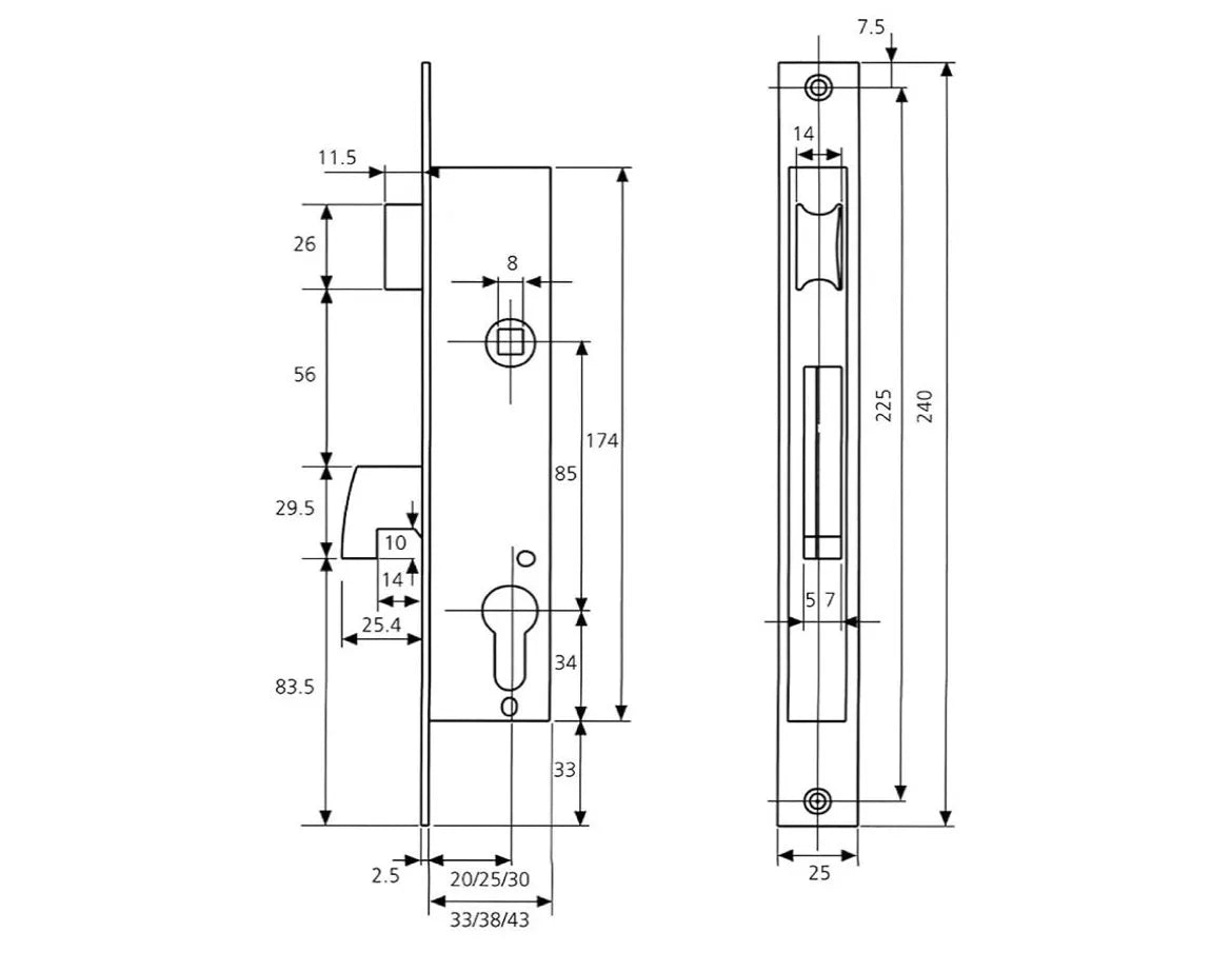 Cerradura Monopunto De Palanca Tesa Assa Abloy