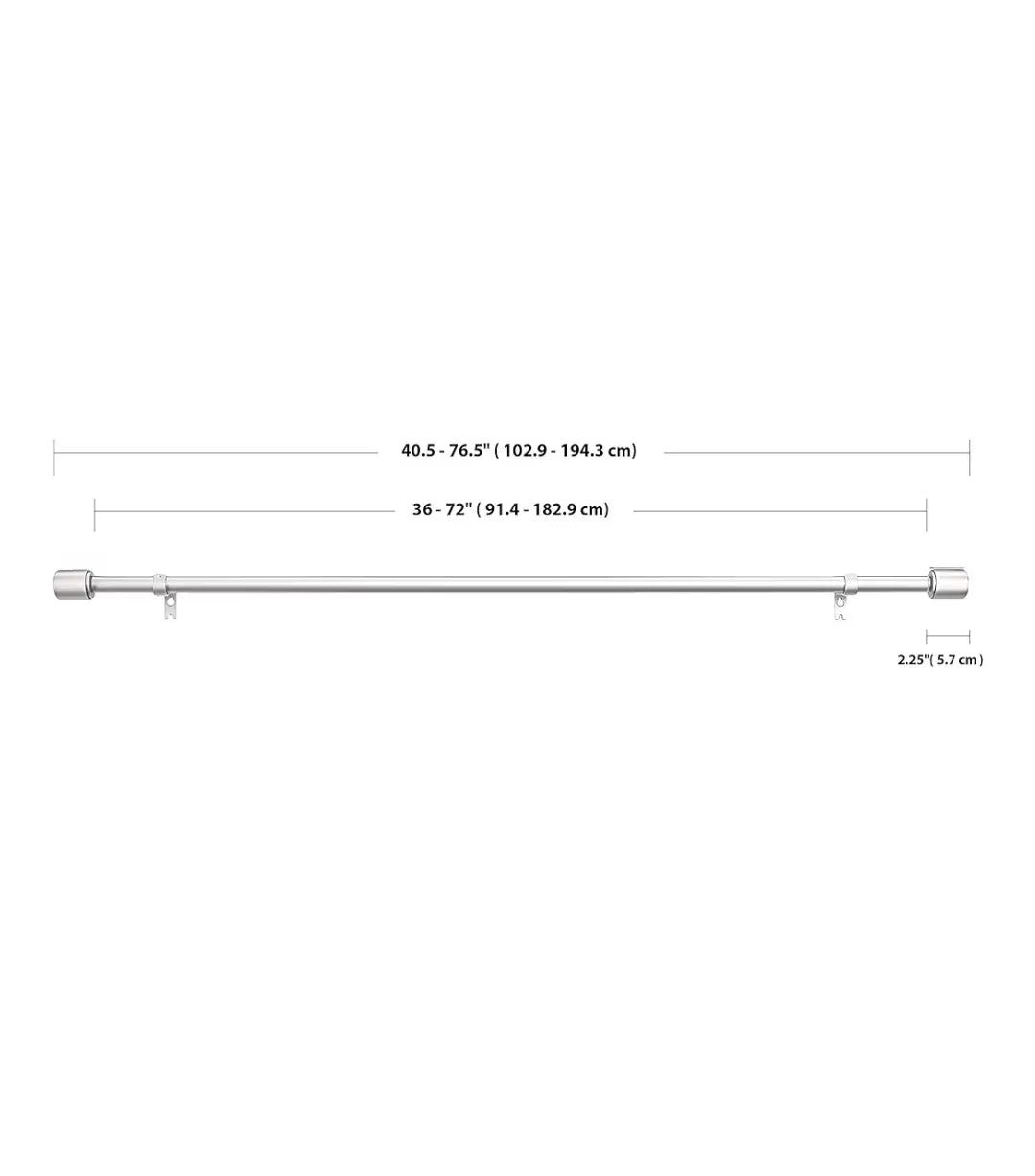 Barra de cortina 91/183cm