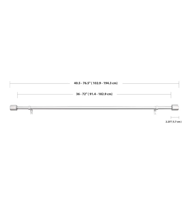 Barra de cortina 91/183cm