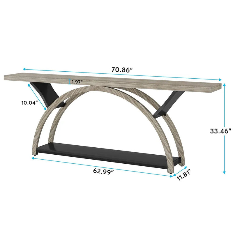 Mesa consola de dos niveles