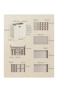 Caja Joyero Apilable, Caja de Joyas de 6 Capas Grande