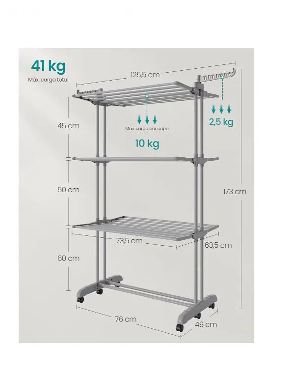 Tendedero Plegable de 4 Niveles