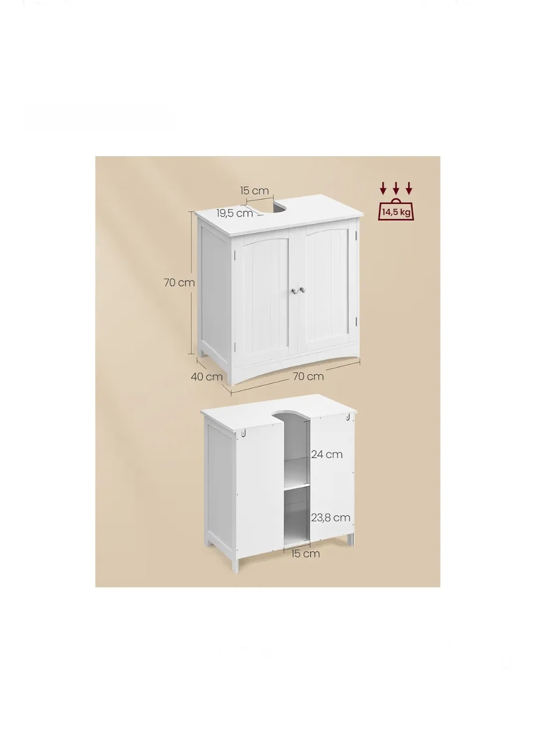 Aramario de Lavabo, Armario Debajo de Lavabo,