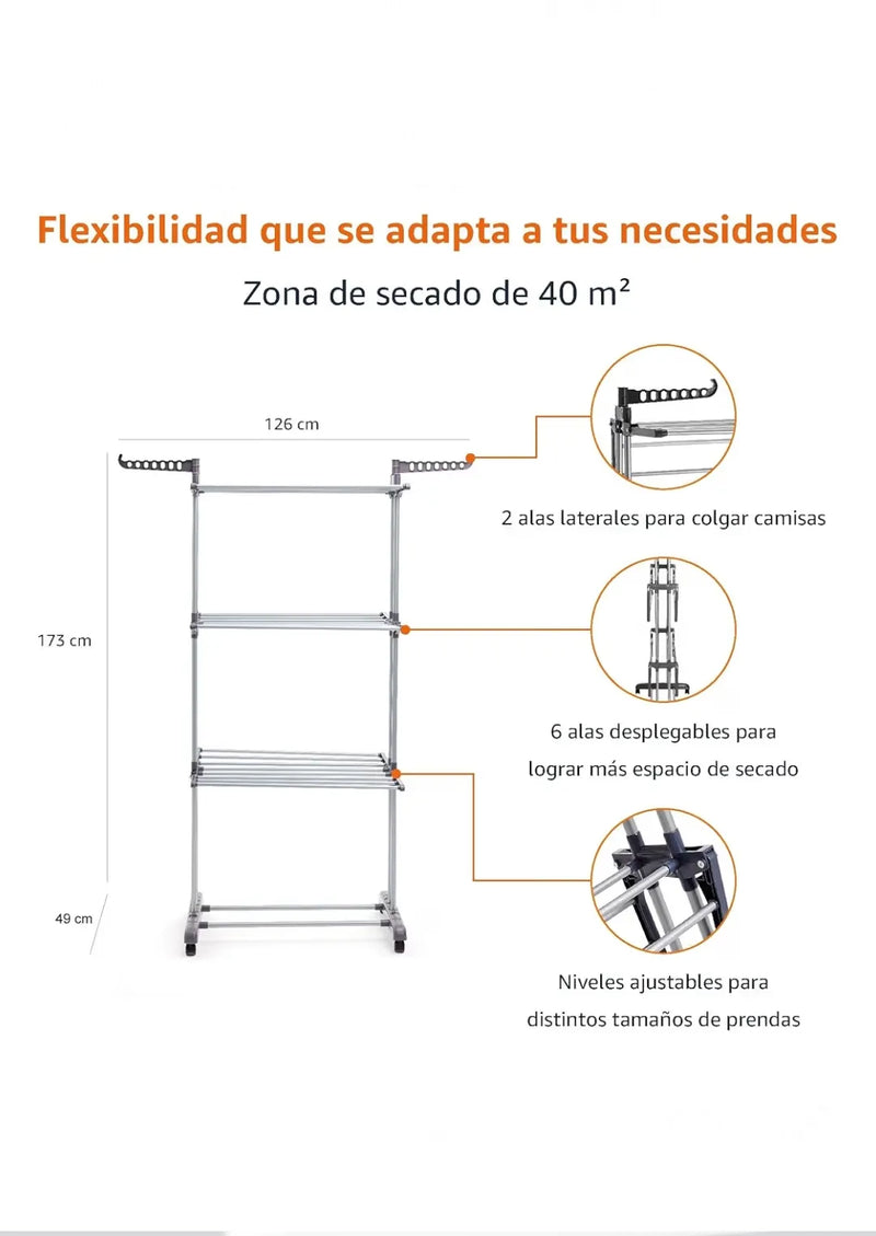 Tendedero tipo torre - AMAZON BASICS
