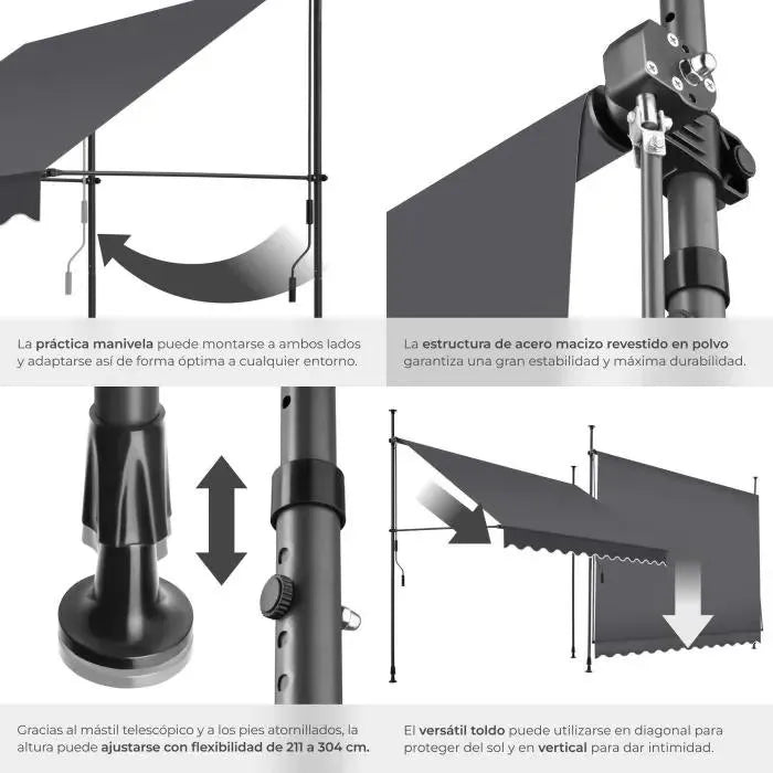 Toldo plegable para balcon