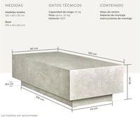 Mesa de Centro con Diseño Minimalista