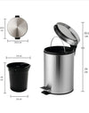 Cubo de Basura para Baño con Pedal 3 Litros Amig