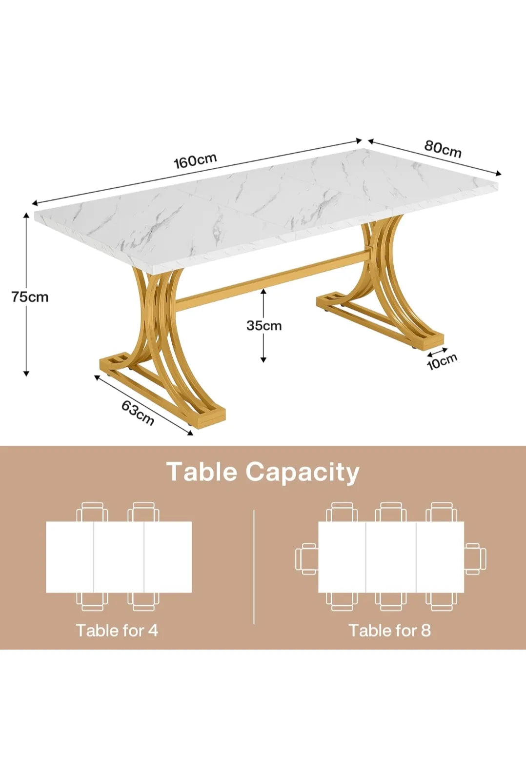 Mesa de comedor para 4 a 6 personas