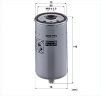Filtro combustible WDK 725 - MANN FILTER