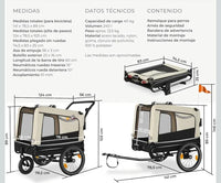Remolque Bicicleta Perros Multifuncional