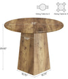 Mesa de comedor redonda rustica - Tribesigns