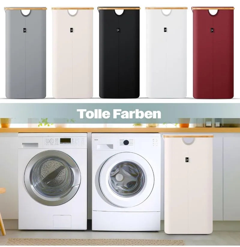 Cesto ropa 140L bambú - KESSER