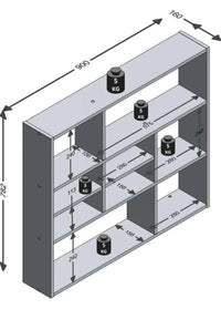Estante de pared de madera - Fmd