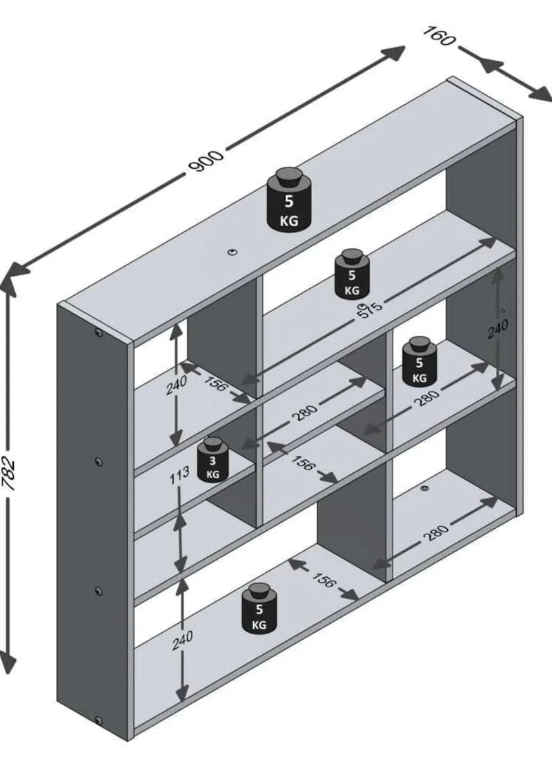 Estante de pared de madera - Fmd