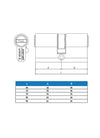 Cilindro de Alta Seguridad, TX80, Doble Embrague