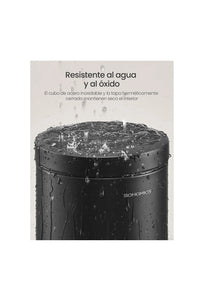 Cubo de Basura de Baño, 6 L, Cubo de Acero con Tapa de Cierre Suave