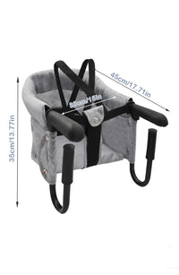 Asiento plegable con gancho para bebé, silla de mesa rápida