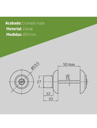Muletilla con llave de punto Mod. 50R-KD Amig