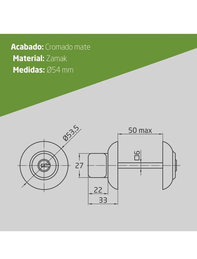 Muletilla con llave de punto Mod. 50R-KD Amig