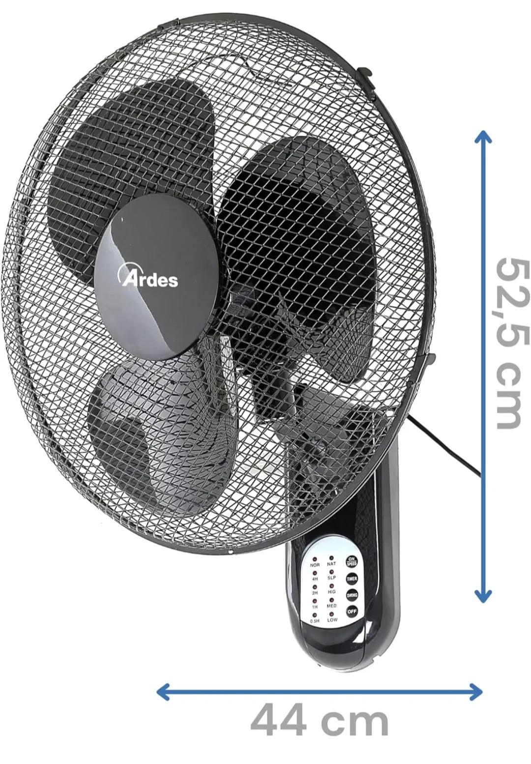 Ventilador de pared con 3 aspas rotatorias - Ardes