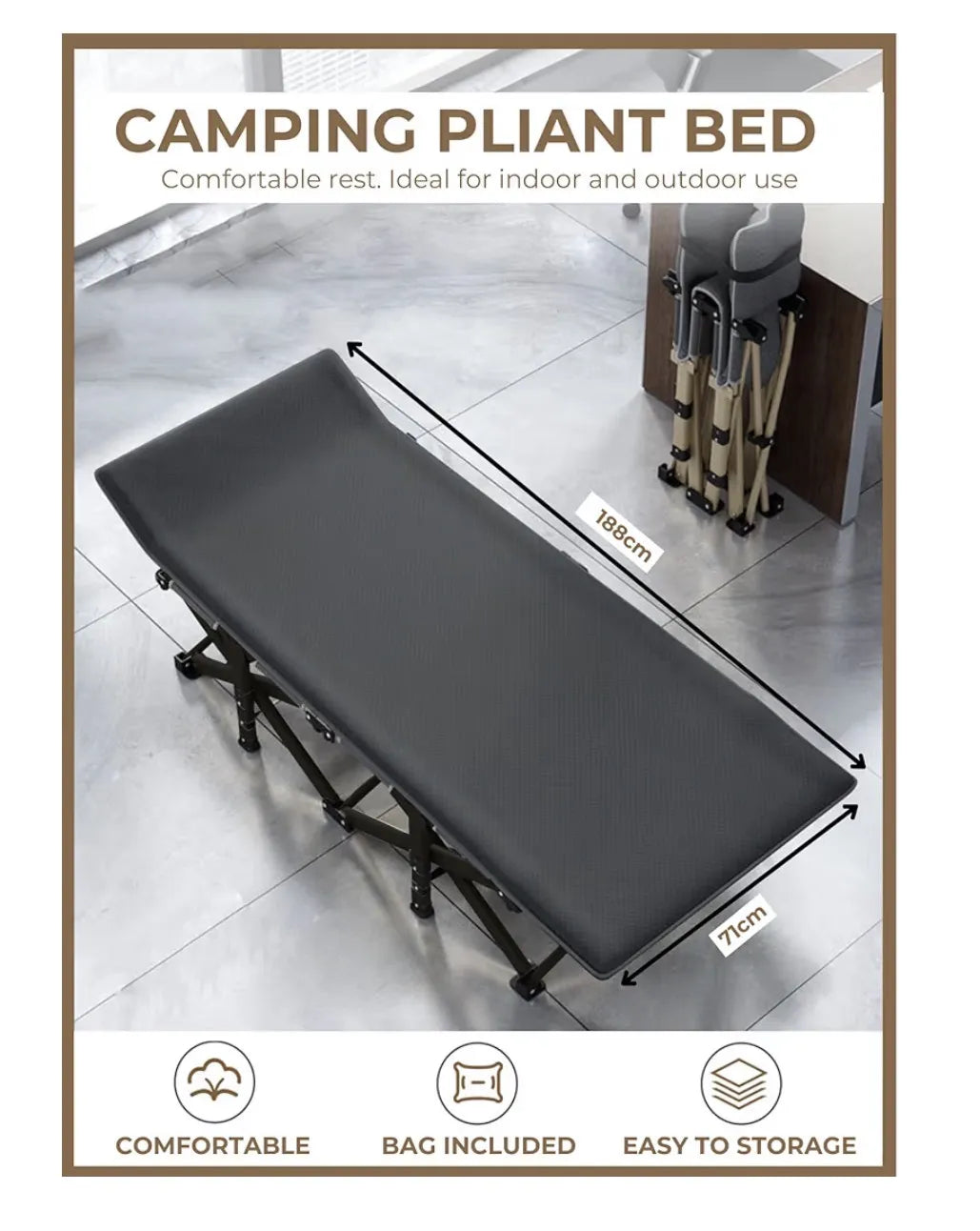 Cama de camping portátil