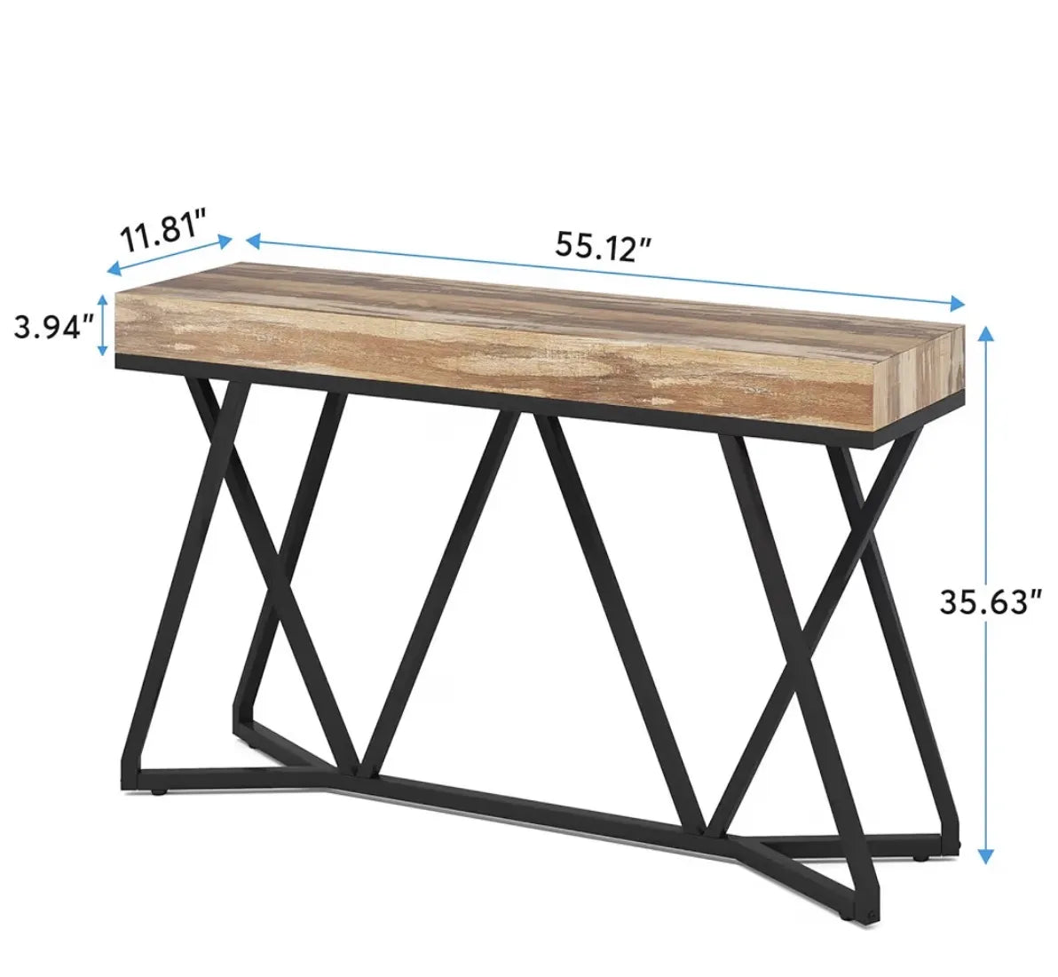 Mesa consola de metal