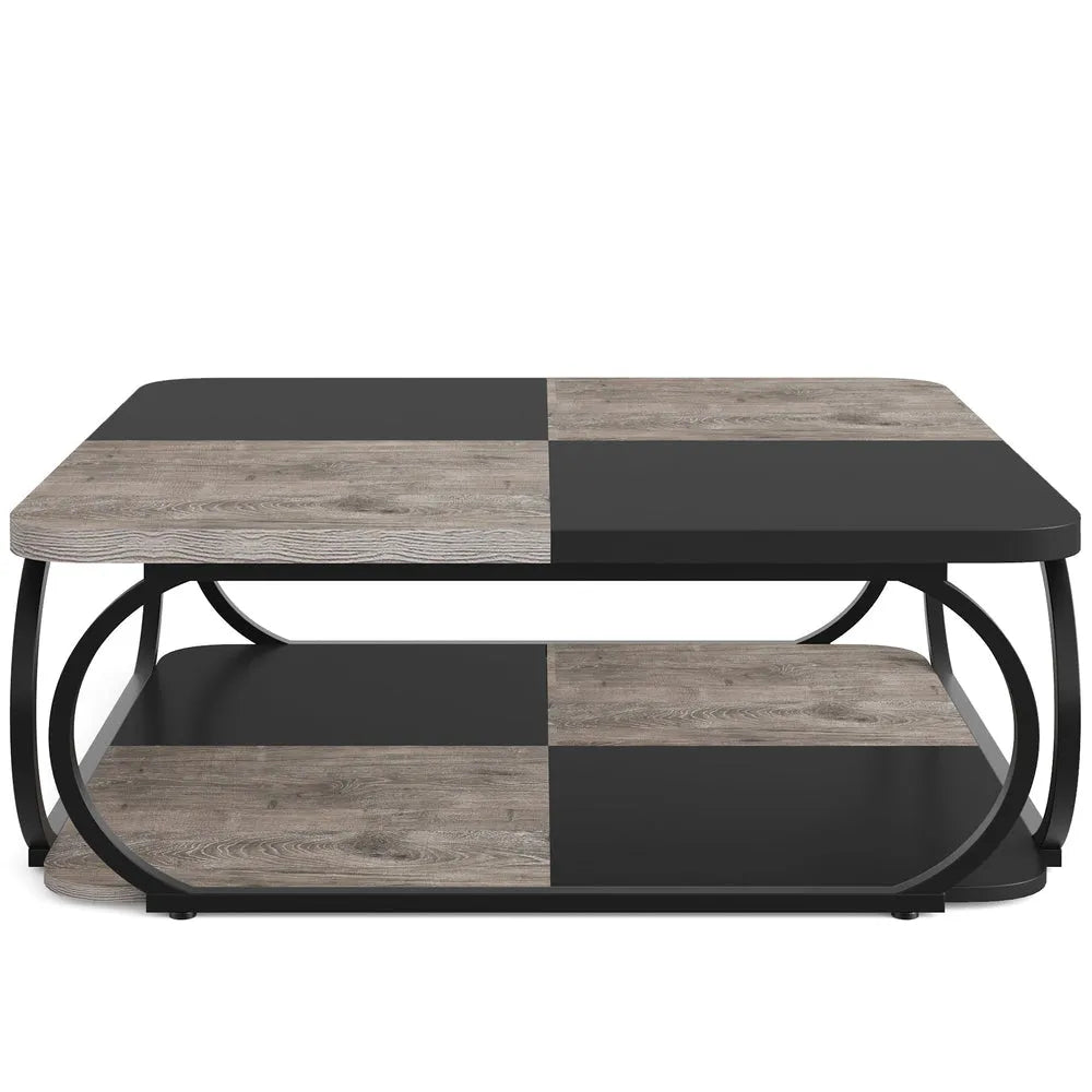 Mesa de centro auxiliar con estantes