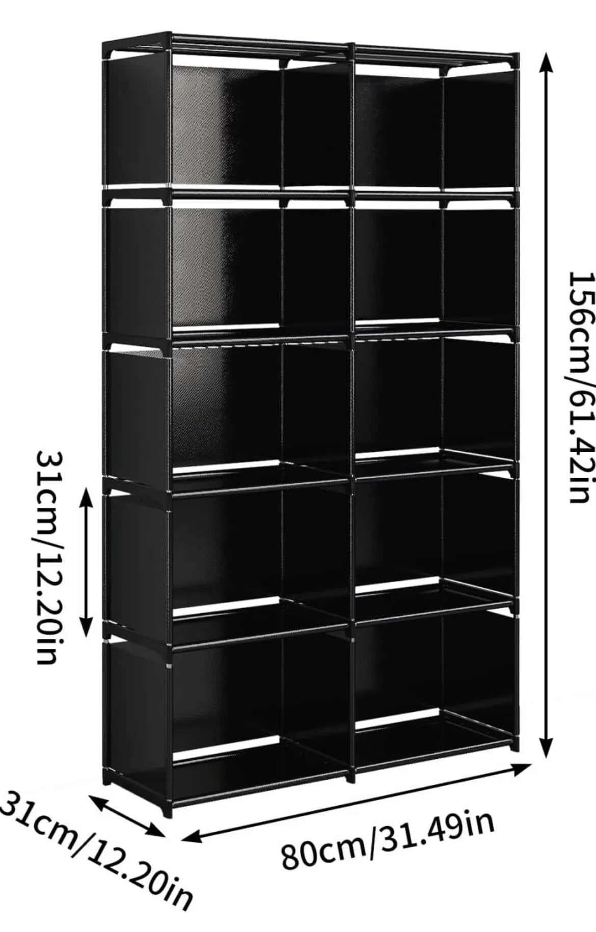 Estanterías de Cubos Negro JIUYOTREE