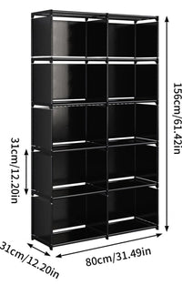 Estanterías de Cubos Negro JIUYOTREE