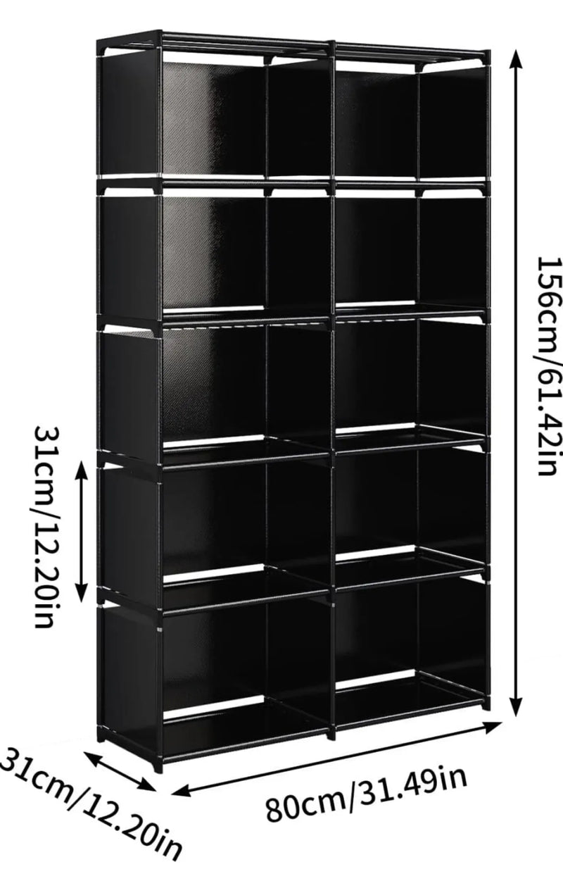 Estanterías de Cubos Negro JIUYOTREE