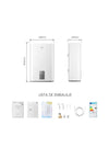 Calentador Eléctrico de Pared de 47L, Doble Tanque